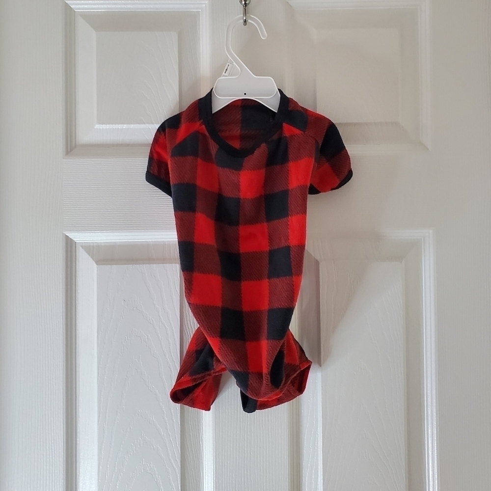 🍀Buffalo Plaid Pajamas/Outfit for your Furbaby Size Small